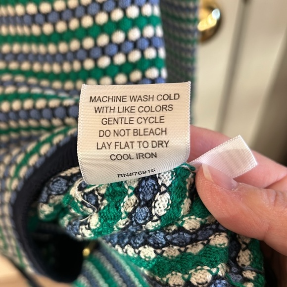 Appleseeds Women’s (S) Multicolor Dot Striped Cardigan Soft Sweater NWT Classic - Picture 8 of 8